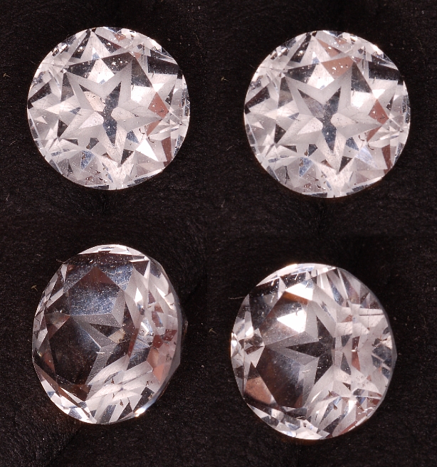 8 mm,Frosted Topaz-White-texas star